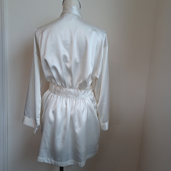 Victorias Secret Peignoir Set Short Gown and Robe Ivory Vintage Womens Small - Picture 7 of 16